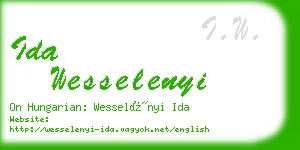 ida wesselenyi business card